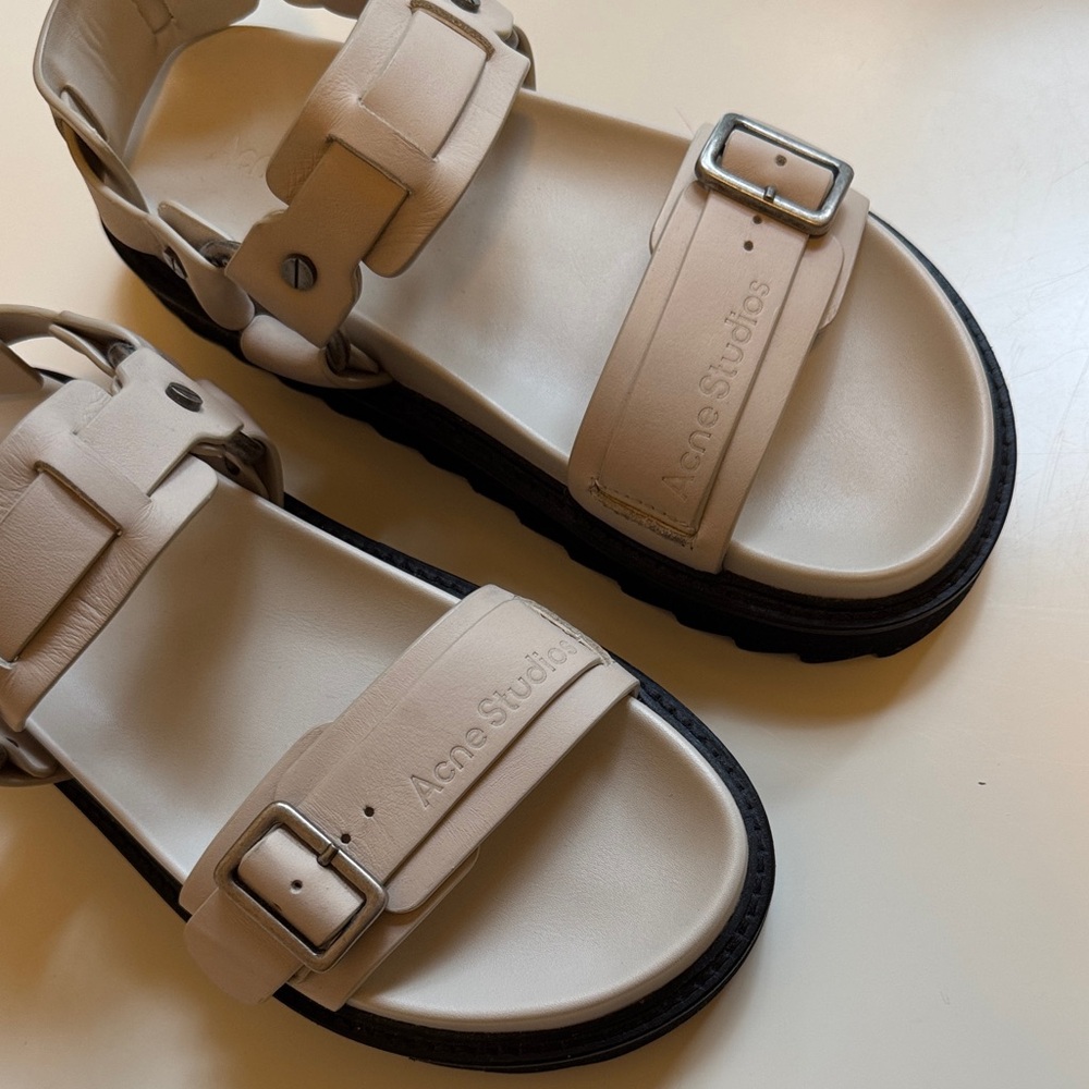 Acne Studios Balius Harness Sandal in Creme in Size 38 * BRAND NEW - Picture 6 of 12